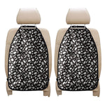 Blue And White Vegan Pattern Print Car Seat Organizers