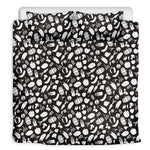 Blue And White Vegan Pattern Print Duvet Cover Bedding Set