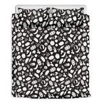 Blue And White Vegan Pattern Print Duvet Cover Bedding Set