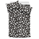 Blue And White Vegan Pattern Print Duvet Cover Bedding Set