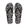 Blue And White Vegan Pattern Print Flip Flops