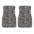 Blue And White Vegan Pattern Print Front Car Floor Mats