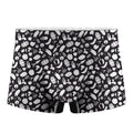 Blue And White Vegan Pattern Print Men's Boxer Briefs