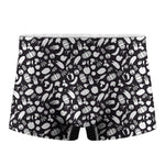 Blue And White Vegan Pattern Print Men's Boxer Briefs