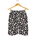 Blue And White Vegan Pattern Print Men's Shorts