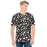 Blue And White Vegan Pattern Print Men's T-Shirt