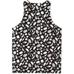 Blue And White Vegan Pattern Print Men's Tank Top