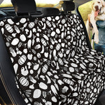 Blue And White Vegan Pattern Print Pet Car Back Seat Cover