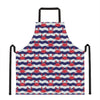 Blue And White Wave Crab Pattern Print Apron