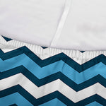 Blue And White Zigzag Pattern Print Sofa Cover