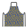 Blue And Yellow Banana Pattern Print Apron