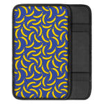 Blue And Yellow Banana Pattern Print Car Center Console Cover