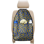 Blue And Yellow Banana Pattern Print Car Seat Organizers