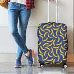 Blue And Yellow Banana Pattern Print Luggage Cover