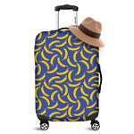Blue And Yellow Banana Pattern Print Luggage Cover