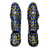 Blue And Yellow Banana Pattern Print Muay Thai Shin Guard