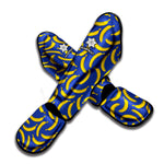 Blue And Yellow Banana Pattern Print Muay Thai Shin Guard