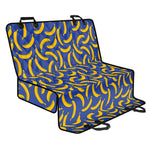 Blue And Yellow Banana Pattern Print Pet Car Back Seat Cover