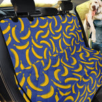 Blue And Yellow Banana Pattern Print Pet Car Back Seat Cover