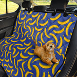 Blue And Yellow Banana Pattern Print Pet Car Back Seat Cover