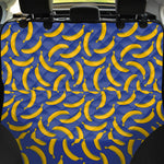 Blue And Yellow Banana Pattern Print Pet Car Back Seat Cover