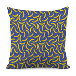 Blue And Yellow Banana Pattern Print Pillow Cover