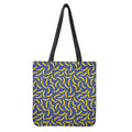Blue And Yellow Banana Pattern Print Tote Bag