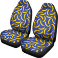 Blue And Yellow Banana Pattern Print Universal Fit Car Seat Covers