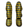 Blue And Yellow Buffalo Check Print Muay Thai Shin Guard