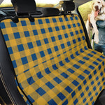 Blue And Yellow Buffalo Check Print Pet Car Back Seat Cover