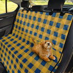 Blue And Yellow Buffalo Check Print Pet Car Back Seat Cover