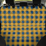 Blue And Yellow Buffalo Check Print Pet Car Back Seat Cover