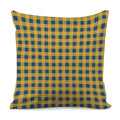 Blue And Yellow Buffalo Check Print Pillow Cover