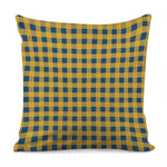 Blue And Yellow Buffalo Check Print Pillow Cover