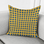 Blue And Yellow Buffalo Check Print Pillow Cover