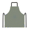 Blue And Yellow Illusory Motion Print Apron