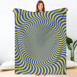 Blue And Yellow Illusory Motion Print Blanket