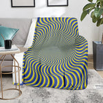 Blue And Yellow Illusory Motion Print Blanket