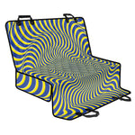 Blue And Yellow Illusory Motion Print Pet Car Back Seat Cover