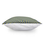 Blue And Yellow Illusory Motion Print Pillow Cover
