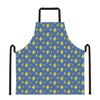 Blue And Yellow Lightning Pattern Print Apron