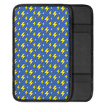 Blue And Yellow Lightning Pattern Print Car Center Console Cover