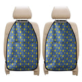 Blue And Yellow Lightning Pattern Print Car Seat Organizers