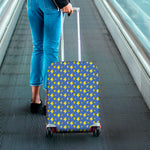 Blue And Yellow Lightning Pattern Print Luggage Cover