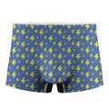 Blue And Yellow Lightning Pattern Print Men's Boxer Briefs