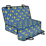 Blue And Yellow Lightning Pattern Print Pet Car Back Seat Cover