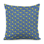 Blue And Yellow Lightning Pattern Print Pillow Cover