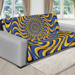 Blue And Yellow Motion Illusion Print Futon Protector