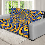 Blue And Yellow Motion Illusion Print Futon Protector