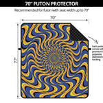 Blue And Yellow Motion Illusion Print Futon Protector